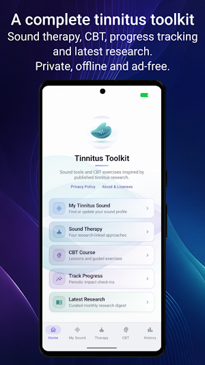 Tinnitus Toolkit: Sound & CBT Screenshot 0