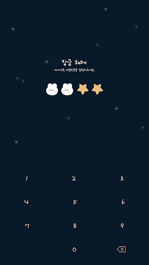 카카오톡 테마 - 밤하늘 토끼 (카톡테마) Screenshot 3
