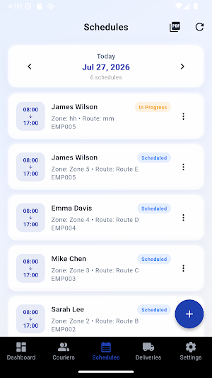 Courier Hub Manager Screenshot 2