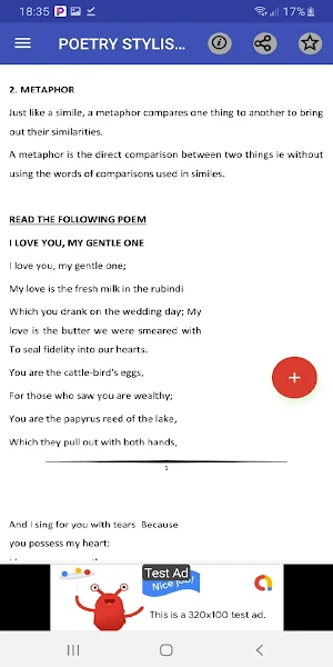 Stylistic devices in poetry. Screenshot 2