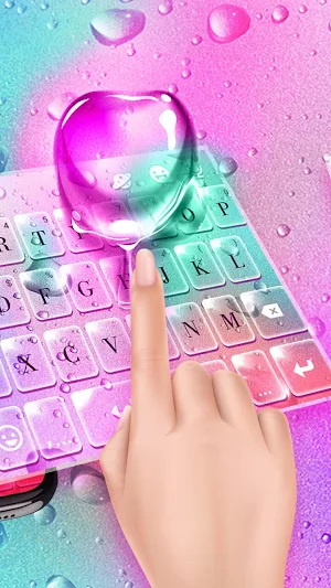 Colorful Waterdrop Keyboard Theme Screenshot 2
