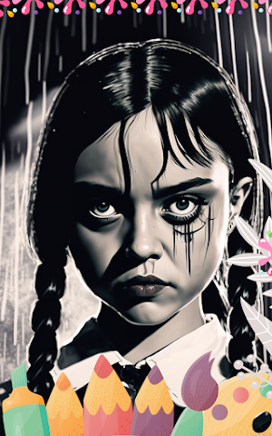 Wednesday Addams Game Color Screenshot 3