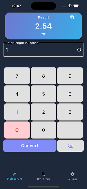 Inches to CM Converter Screenshot 0