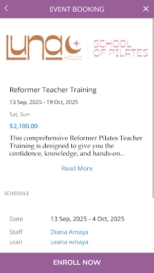 Luna House Yoga and Pilates Screenshot 2