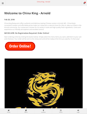 China King Arnold Online Order Screenshot 3