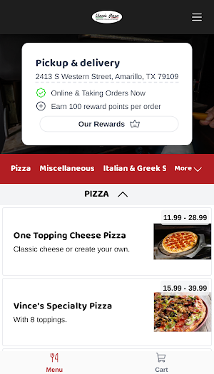 Vince's Italian Pizza Screenshot 1
