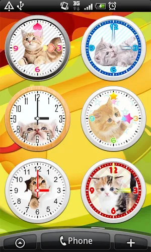 Cats Analog-Clocks Widget Screenshot 1