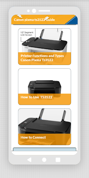 Canon pixma ts3522 App guide Screenshot 1