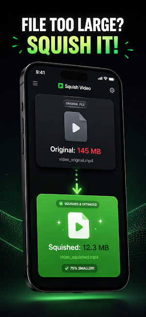 Squish Video: MP4 Compressor Screenshot 0