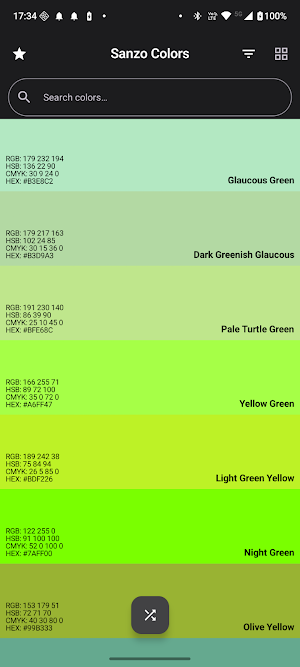 Sanzo Color Palettes Screenshot 0