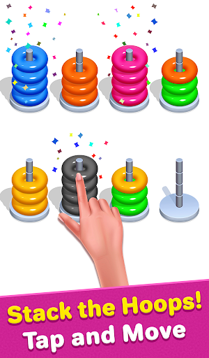 Color Hoop Sort - Sort it Puzzle - Hoop Stack Screenshot 1