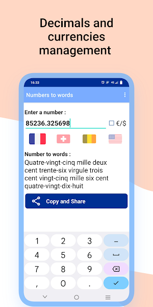 Numbers to words Screenshot 2