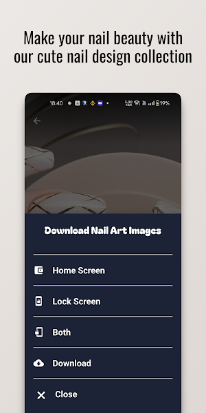 Neutral Lines Nail Art Design Screenshot 2