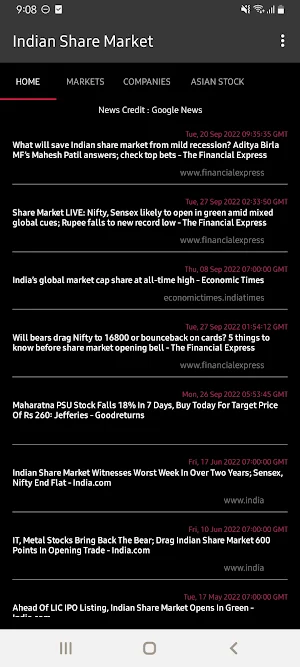 Indian Share Market Screenshot 1