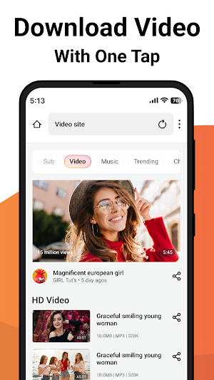 Video Downloader App. Screenshot 2