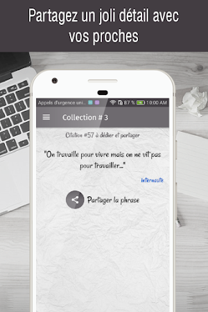 citations sur le travail et messages à partager Screenshot 3