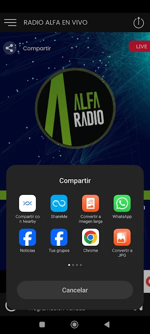 Radio Alfa Ecuador Vivo Stream Screenshot 1