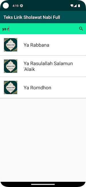 Teks Lirik Sholawat Nabi Full Screenshot 2