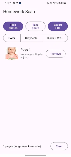 Homework Scan Screenshot 1