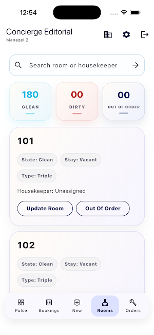 Hotels Task PMS Screenshot 3