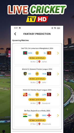 Live Cricket TV & Scores Screenshot 3