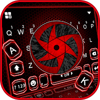 Cool Red Sharingan Keyboard Theme
