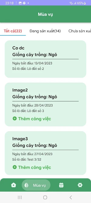Nông sản 4.0-Nhật ký sản xuất Screenshot 1