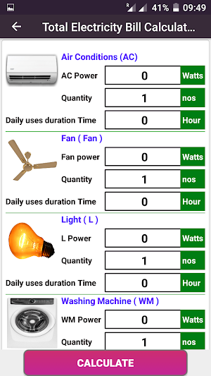 Electricity Bill Calculator Pro Screenshot 1