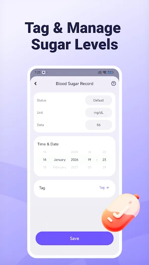 Blood Pressure & Sugar Health Screenshot 2