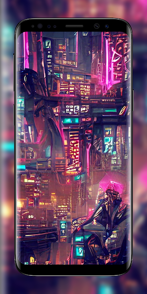 Cyberpunk cityscape wallpapers Screenshot 1
