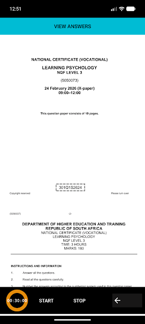 TVET NCV Learning Psychology Screenshot 1