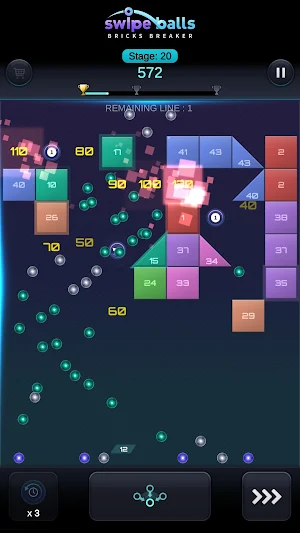 Bricks Breaker: Swipe Balls Screenshot 2