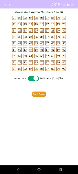 Housie Numbers 1 to 90 Screenshot 1