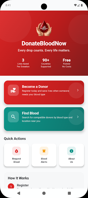 DonateBloodNow - Find Donors Screenshot 0