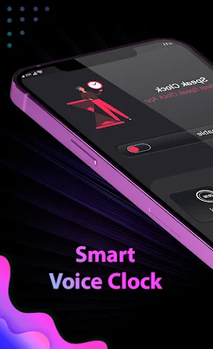 Smart Neon Voice Clock Screenshot 0