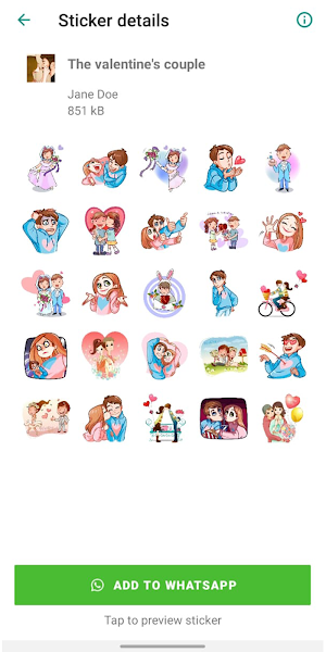 Cute Couple Stickers Screenshot 3
