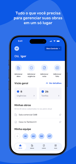 Obra Controle Screenshot 0