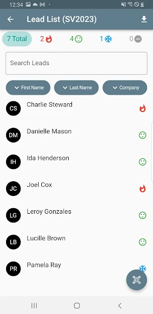 PostgresConf Lead Manager Screenshot 2