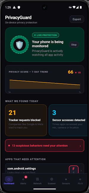 PrivacyGuard - Mobile Security Screenshot 2
