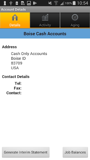 Franklin Building Supply Web Track Screenshot 1