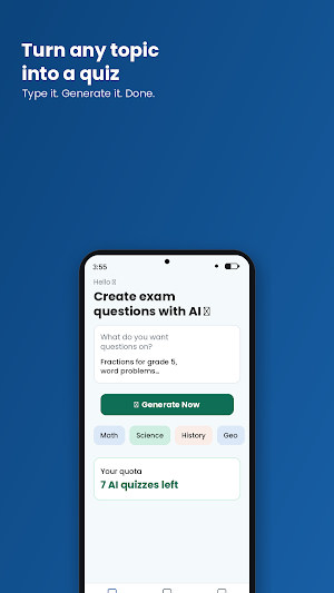 AI Quiz Creator : Exam Creator Screenshot 0