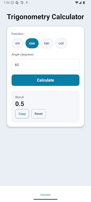 Trigonometry Calculator Screenshot 3