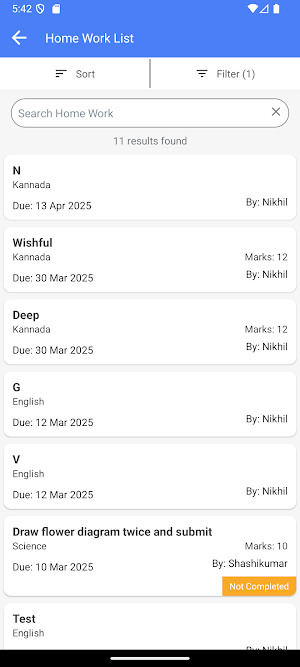 Nandini Student app Screenshot 1