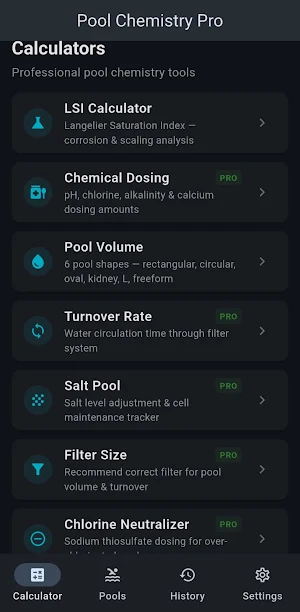 Pool Chemistry — LSI & Dosing Screenshot 0