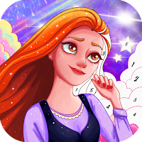 Princess color by number: Coloring games offline