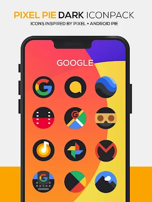 Pixel Pie DARK Icon Pack Screenshot 1