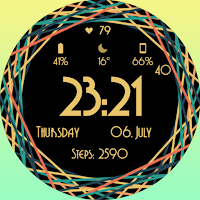 Grubel Color Swirl Watch Face