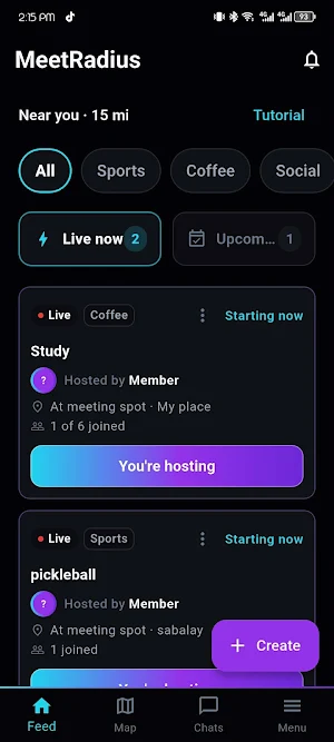 MeetRadius Screenshot 0