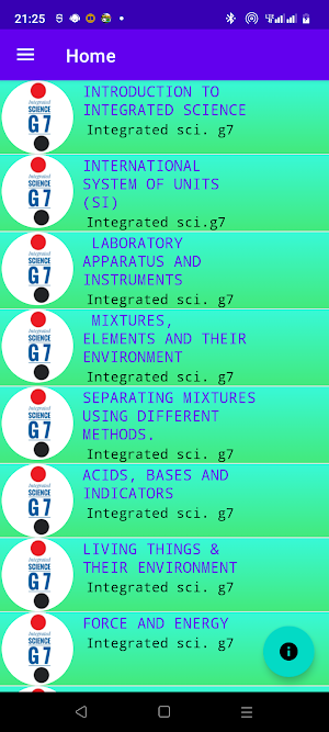 Integrated science grade 7 Screenshot 0
