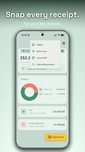 SnapLedger: Receipt Scanner Screenshot 1